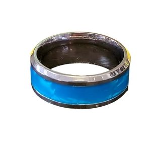 Enamal Stainless Steel Ring #32 size 7